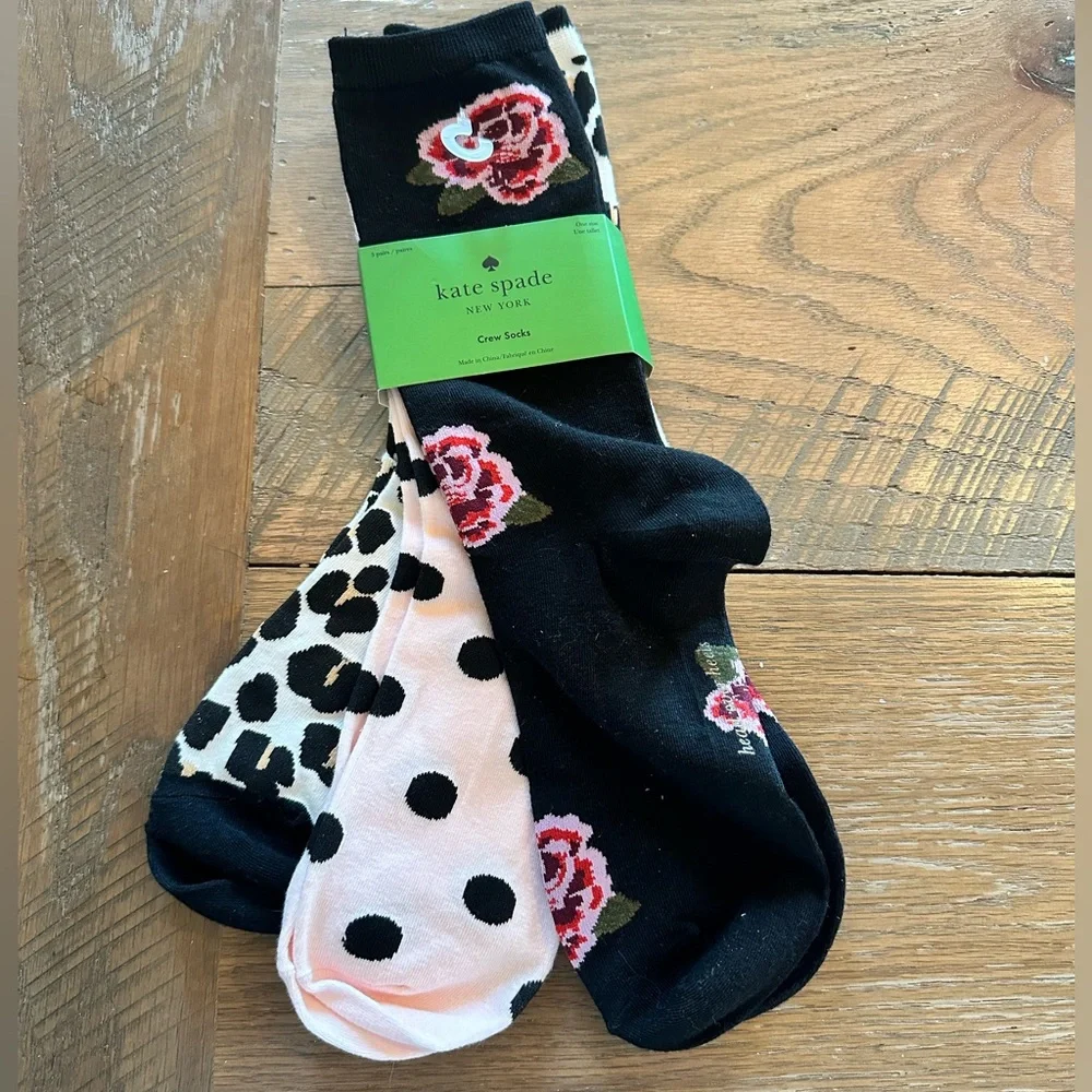 Kate Spade ♠️ Women's Crew Socks, NWOT